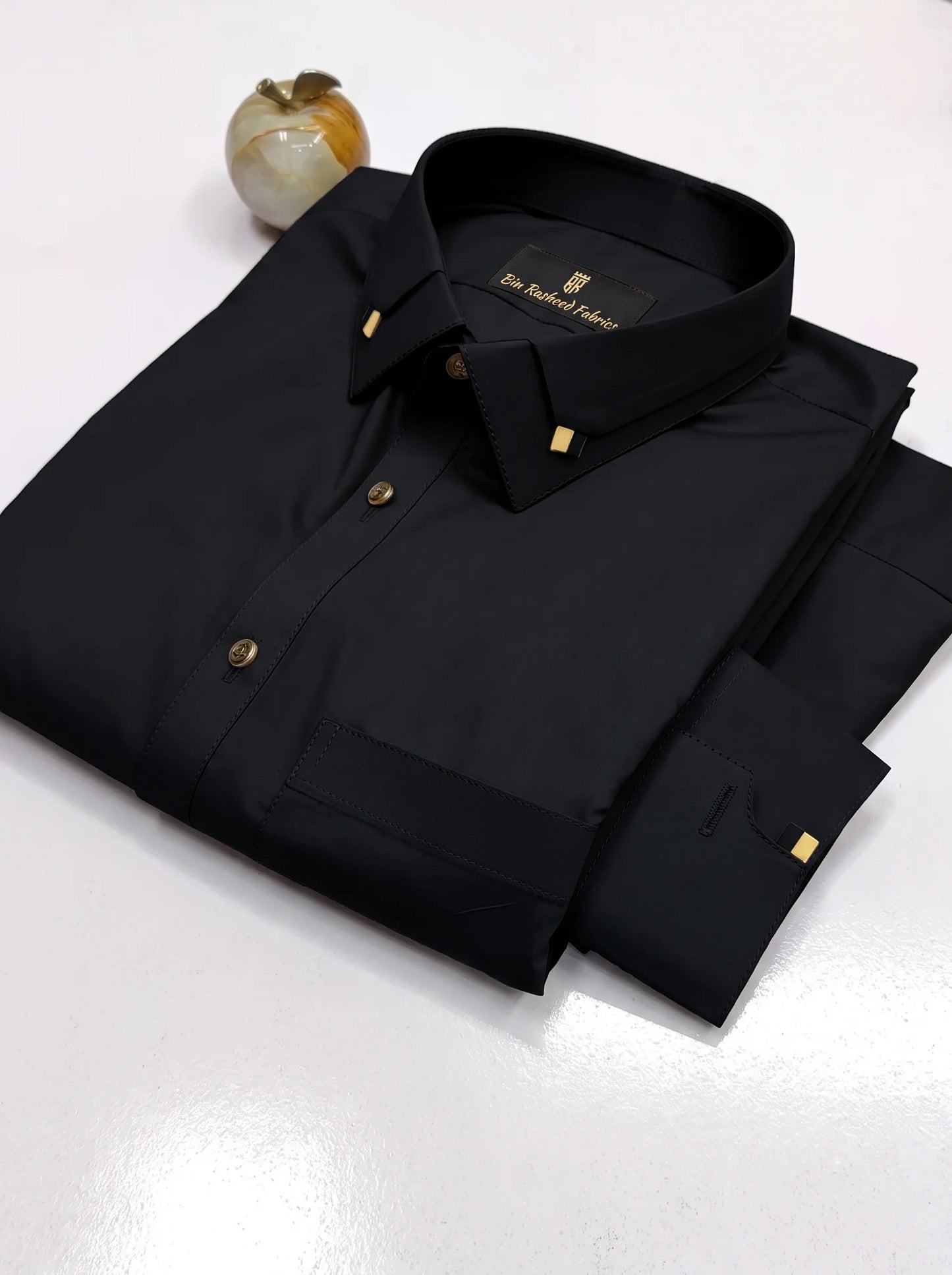 Bin Rasheed Wash & Wear Stitched Shalwar Kameez – Jet Black Design 1