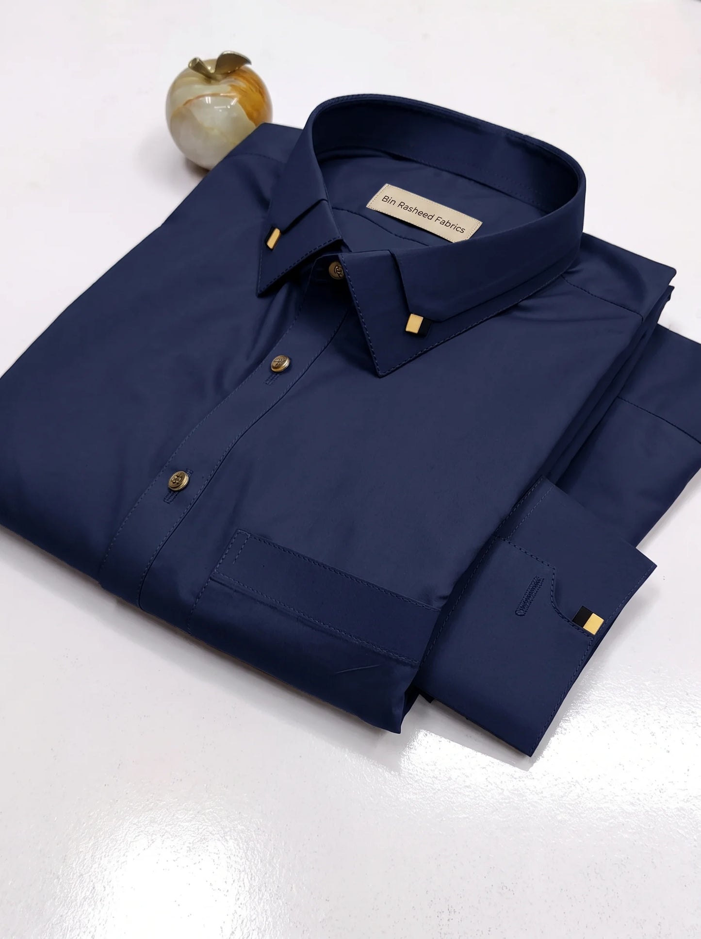 Bin Rasheed Wash & Wear Stitched Shalwar Kameez – Navy Blue Design 1
