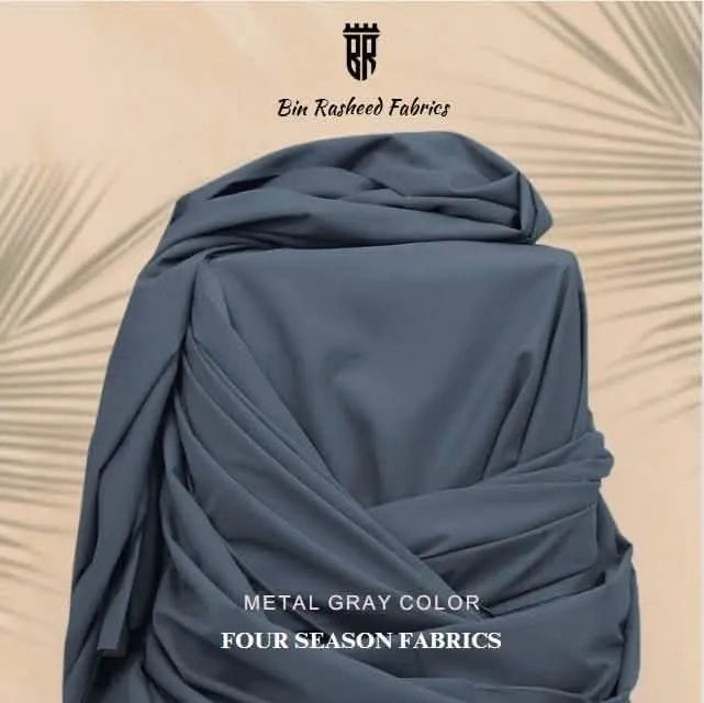 Metal Grey – 4 - Season Wrinkle - Free Fabric - Bin Rasheed Fabrics