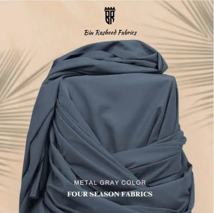 Metal Grey – 4 - Season Wrinkle - Free Fabric - Bin Rasheed Fabrics