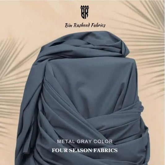 Metal Grey – 4 - Season Wrinkle - Free Fabric - Bin Rasheed Fabrics